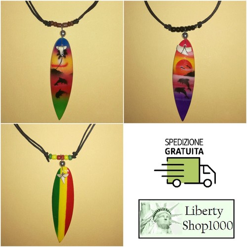 Collana con surf surfista - collana,